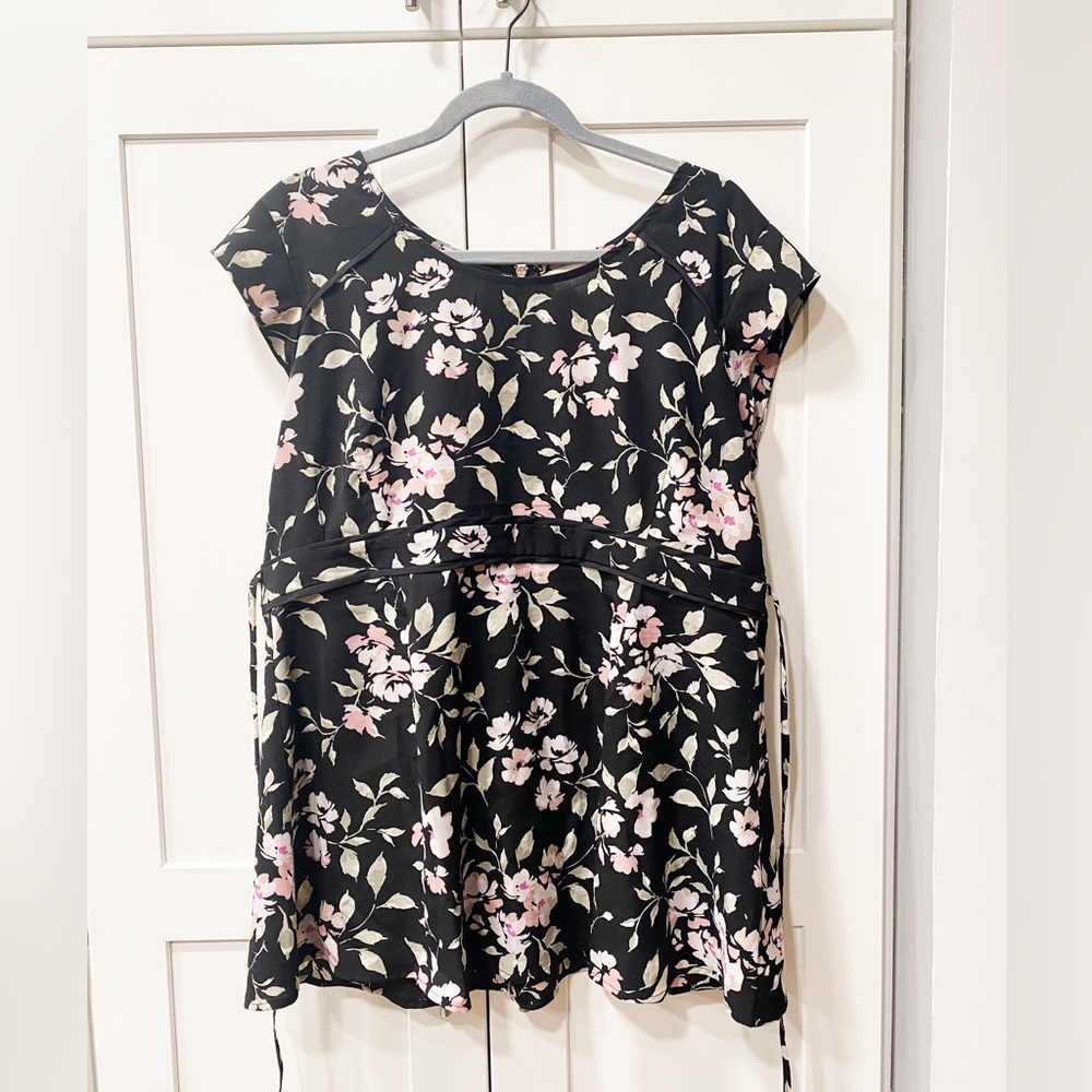 Motherhood Maternity Black Floral Blouse